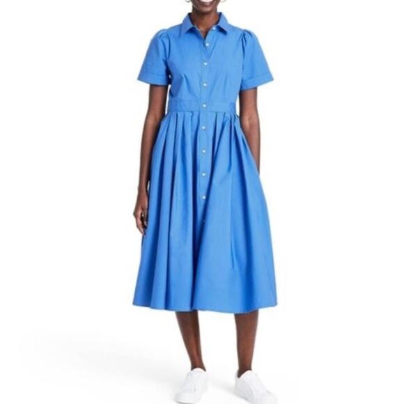 ALEXIS for Target Dresses & Skirts - Blue Button-Up Midi Dress